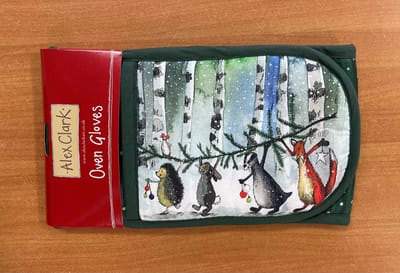 Alex Clark Pannenlap Christmas Festive Forest ~ Dieren in het bos winter/kerst