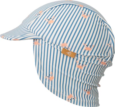 Fresk UV 50+ Zonnehoed voor kinderen 62 – Beschermende Reishoed – Hoofdbescherming Jongens - Blauw - Stripes & Crabs