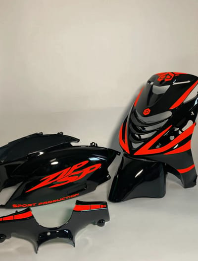 Piaggio Zip Stickerset - Sport Production - Fluor orange