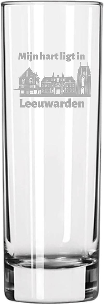 Gegraveerde longdrinkglas 22cl Leeuwarden