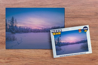 Puzzel Koud en besneeuwd winterlandschap - Legpuzzel - Puzzel 1000 stukjes volwassenen