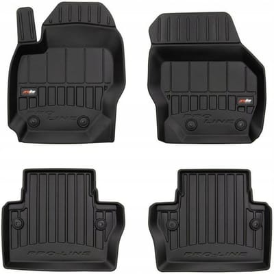 FROGUM 3D Gummimatten Set – Passend für Volvo V70 III (2007-2016) – Hohe 6 cm Kanten – TPE – Geruchlos & Schwarz