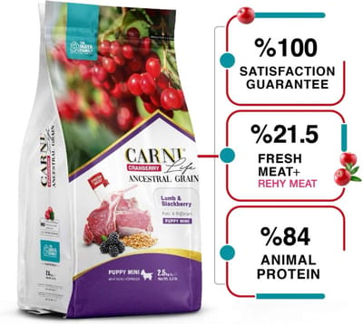 Carni Life Hondenvoer Cranberry, Lam en Blueberry Puppy Voor Mini Hond 7KG