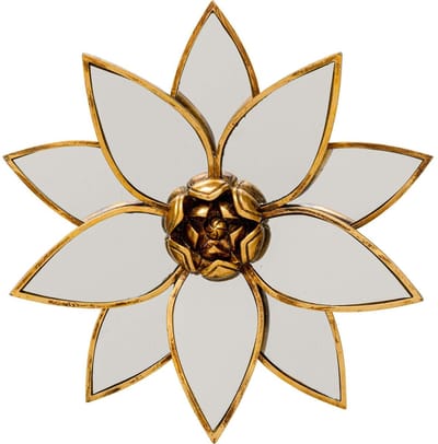 Wanddecoratie spiegel lotus Ø32cm Kare Design
