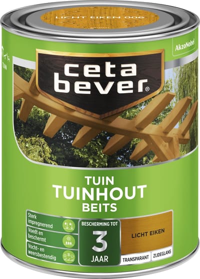 Cetabever - Tuinbeits Tuinhout Transparant - Licht Eiken - 750 Ml