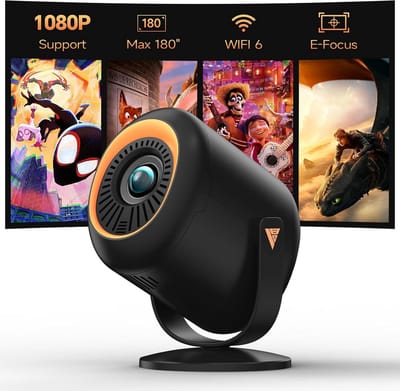 Mini Projector - Draagbare Beamer - Home Cinema - Automatische Trapeziumcorrectie - 180 Inch Display - Zwart