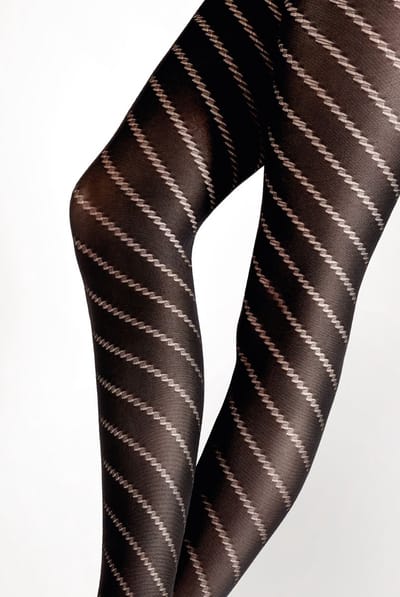 Pretty Polly Panty - Spiraal motief - Spiral - One Size - 36/42 - Zwart