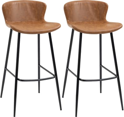 HOMCOM barkruk - Kunstleer - 45x49x94,6 cm - Bruin