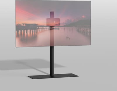 CAVUS - TV VLOERSTANDAARD SOLID 100 TRENDY ZWART STAAL - GESCHIKT VOOR 32-65”TV - VESA 200x100