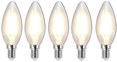 5-Pack Star Trading Kaarslamp - E14 - 2,5W - Extra Warm Wit - 2700K - Dimbaar - Helder filament