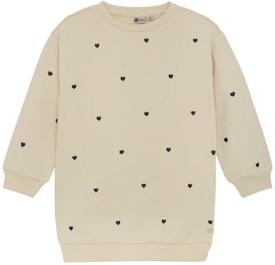 DAILY7 Sweatdress Truien & Vesten Meisjes - Sweater - Hoodie - Vest- Creme - Maat 98