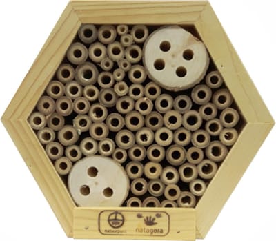 Cj Wildlife Insectenhotel honingraat Sun - 16 cm - Stevig - Natuurlijk hout - Bijen - Insecten
