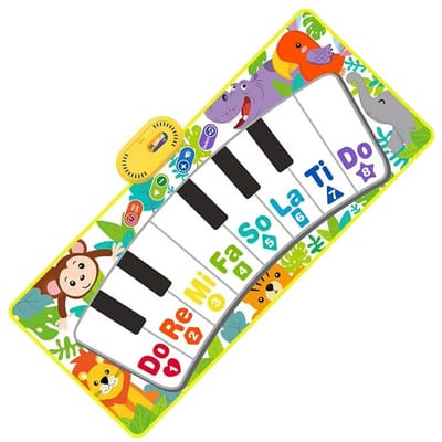Tapis de Piano Musical Multifonction pour Enfants Clavier Piano de Sol pour Tout-Petits avec Midi Tapis Bébé Tapis Musical Jouets Éducatifs Cadeaux pour Enfants