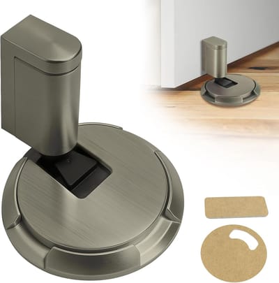 Deurstopper Vloer - Magnetische Deurwig - Binnen en Buiten - Vloermontage Zink - Brons