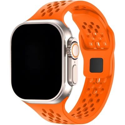 123watches Sprint bandje - siliconen - oranje - 38 · 40 · 41 & 42 mm - Geschikt voor Apple Watch series 1/2/3/4/5/6/7/8/9/10/11/12/SE/SE2/SE3