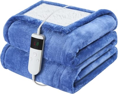 Elektrische Deken met Automatische Uitschakeling 130 x 180 cm - 10 Warmtestanden, Oververhittingsbeveiliging, Machinewasbaar