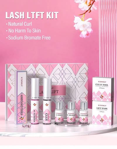 Iconsign - Lash Lift Kit - Snelste Wimperlifting - 5 tot 8 minuten permanent en fixatie tijd - 28 delige kit - Wimper Lash Lift Set -Wimperserums met Wenkbrauw Gel
