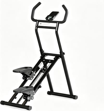 Verticale Klimmer - Stepper Thuis - Full Body Workout - Stil Katrolsysteem - 88 cm Hoog - Zwart