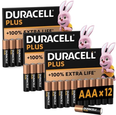 Duracell batterijen AAA - alkaline batterijen - 1,5V, LR03 - 36 stuks