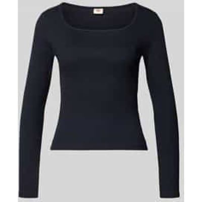 slim fit shirt met lange mouwen van katoenmix