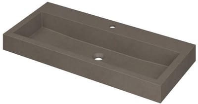 INK Momento Wastafel Quartz met 1 Kraangat - 1000x450x90 mm - Quartz Beton