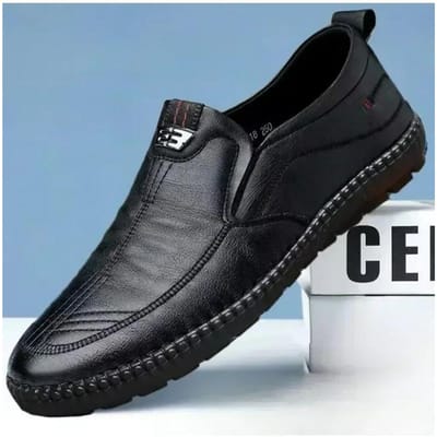 Heren Leren Schoenen Nieuwe Zomer Outdoor Instappers Casual Schoenen Ademend Antislip Platte Schoenen Heren Rijschoenen Wandelschoenen De Cuero 39 gray