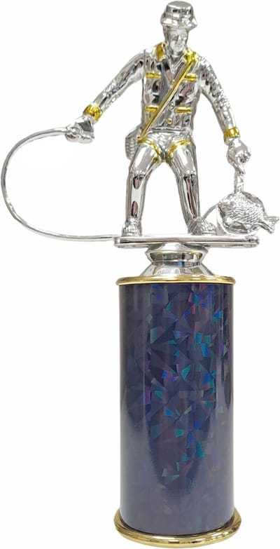 Vistrofee Cosmic Angler 20 cm Trofee Vissen Beker Trofee Prijs Viswedstrijd Visbeker Vis Wedstrijd