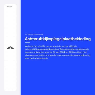 Dailygoods- Achteruitkijkspiegelplaatbekleding Stijlvol Ontwerp - Deurspiegelhoeklijstafdekking - Voertuigaccessoires - C4 2004-2010 - Precieze Pasvorm - Verbeterde Esthetiek - Spiegelafdekking