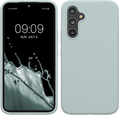 kwmobile telefoonhoesje geschikt voor Samsung Galaxy A54 5G - Hoesje met siliconen coating - Smartphone case in cool mint