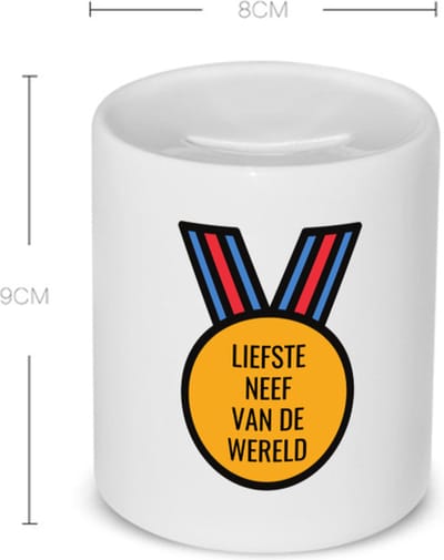 Akyol - liefste neef van de wereld Spaarpot - Neef - de liefste neef - verjaardagscadeau - verjaardag - cadeau - cadeautje voor neef - neef artikelen - kado - geschenk - gift - 350 ML inhoud