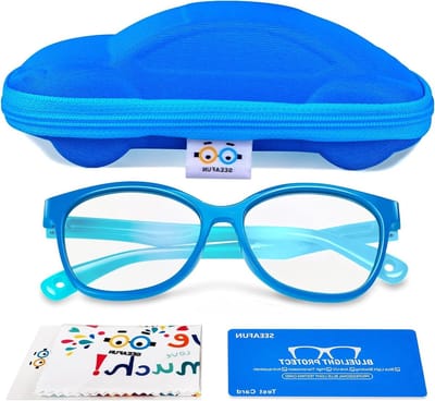 Blauw licht blokkerende bril - Computerspeelbril UV400 - Oogbescherming kinderen - UV400 bescherming - 45 mm lensbreedte - Blauw