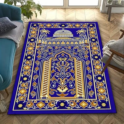 Moslim Gebed Antislip Tapijt Kamer Mat Woonkamer Slaapkamer Bank Groot Oppervlak Mat Dagelijks Gebed Zacht Tapijt Ramadan Cadeau voor Vriend 60*90cm