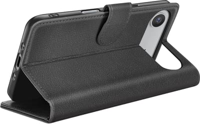 Zanae, Hoesje geschikt voor iPhone 17 Air - Wallet Case & Magneetsluiting, Zwart