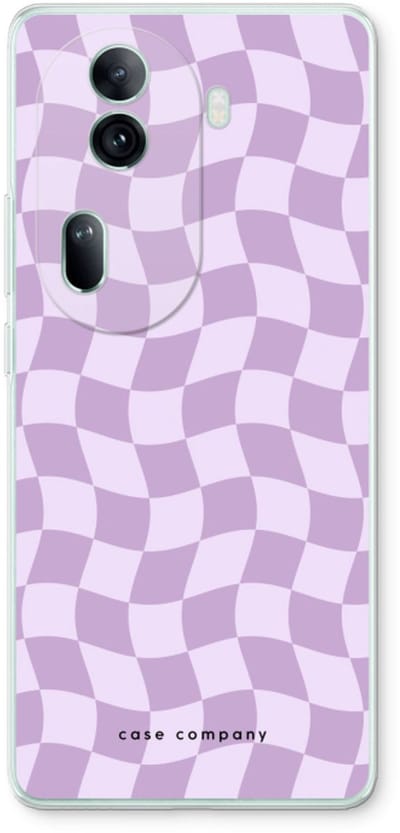 Case Company® - Hoesje geschikt voor Oppo Reno 11 Pro hoesje - Grid Paars - Soft Cover Telefoonhoesje - Bescherming aan alle Kanten en Schermrand