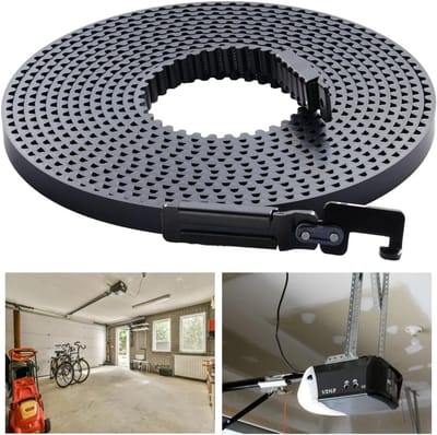 Garagedeur Riem - Aandrijfriem Vervanging - Garagedeur Onderhoud - Stille Werking - 232 Inch - Zwart