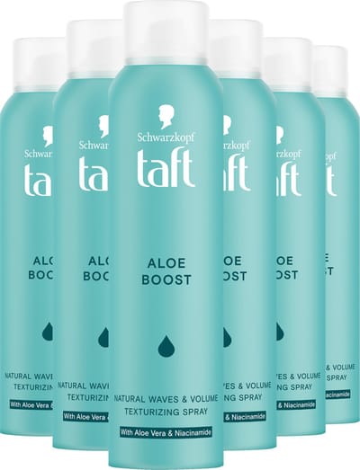 Taft Aloe Boost Texturizing Haarlak - Haarstyling - Aloe Vera - Volume - Alle Haartypes - Voordeelverpakking - 6 x 150 ml