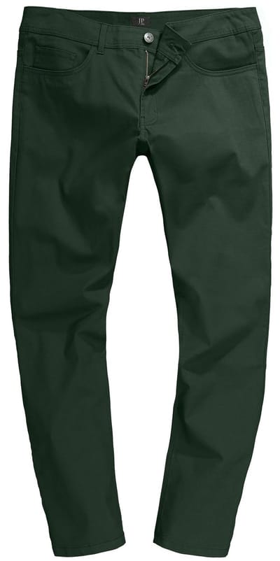 JP 1880 - Heren - Chinobroek Buik-Fit 5-pocket Regular-Fit - Middernacht groen - Maat 70