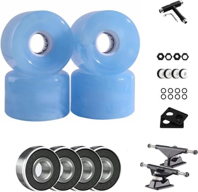 Skateboard Wielen en Lagers - Cruiser Set - Straat Skaten - 78A Hardheid Wielen - 65mm Wielen - Niet gespecificeerd