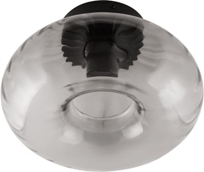 OSRAM DECOR Rookglas Plafondlamp, Zwart Metalen rookglas, E27 Versie, 280mm diameter