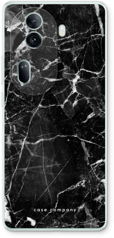 Case Company® - Hoesje geschikt voor Oppo Reno 11 Pro hoesje - Zwart Marmer - Soft Cover Telefoonhoesje - Bescherming aan alle Kanten en Schermrand