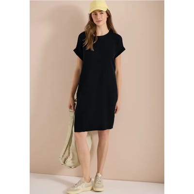 Mousseline jurk met korte mouwen