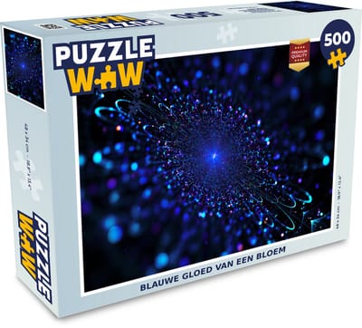 Puzzel Blauwe gloed van een bloem - Legpuzzel - Puzzel 500 stukjes