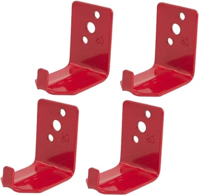 Brandblusser Muurhanger - Blusser Plank - Veilige Opslag - Stevig IJzeren Ontwerp - 6.5x5.7cm - Rood