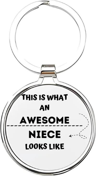 Akyol - this is what an awesome niece looks like Sleutelhanger - Nicht - de leukste nicht - nicht sleutelhanger - sleutelhanger - sleutelhanger voor nichten - familie sleutelhanger - verjaardagscadeautje - cadeau voor de liefste nicht - 4 x 7,5 CM