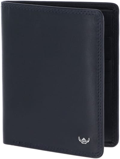 Golden Head Leren kaarthoes Polo RFID Protect Scheintasche ohne Münzfach 1328 Marineblau donkerblauw