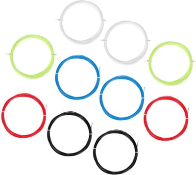 Set van 10 Badminton Racket Snaren - Hoge Flexibiliteit Nylon Strings voor Training en Reparatie (10m, 5 Kleuren)