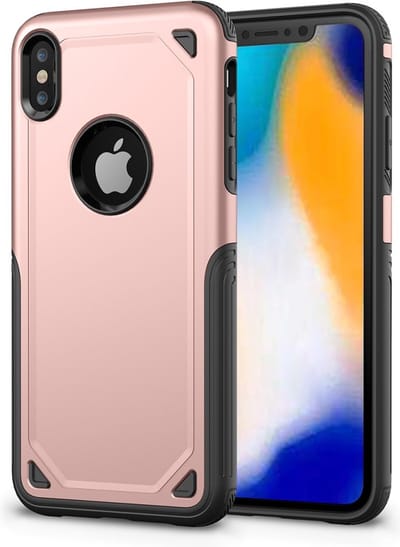 Peachy ProArmor protection hoesje bescherming geschikt voor iPhone XS Max case - Rose gold - roze