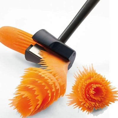 1PC Spiraalsnijder Wortel Radijs Aardappelsnijder Fruit Dunschiller Carving Bloem Apparaat Keuken Groentensnijder Snijmachine Tool zwart