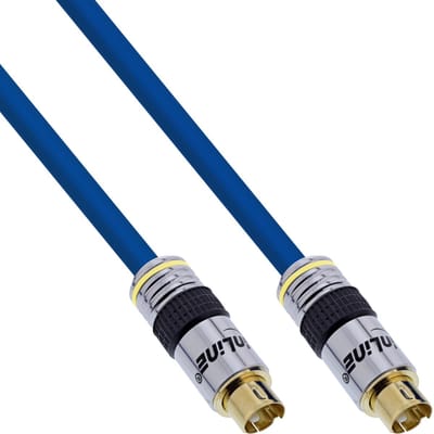 InLine® S-VHS kabel, PREMIUM, vergulde male, 4-pins mini DIN male / male, 10m