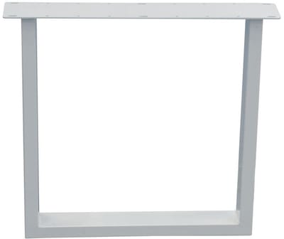 Stalen U tafelpoot wit 76 bij 10 cm en hoogte 72 cm (4 x 10 cm) - Set van 2 stuks